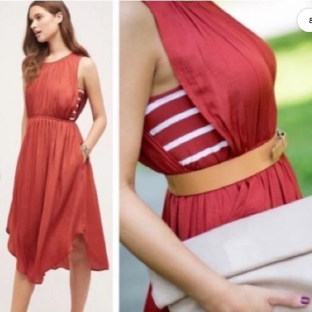 Anthropologie Dolan Nantucket Red Dress